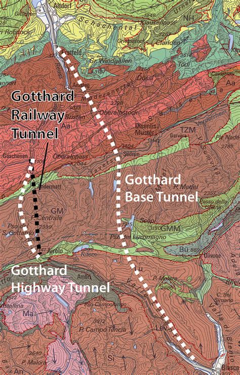 gotthard base tunnel map